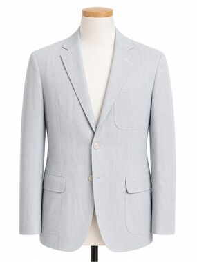 Palm Beach Boutique Light Gray Men's Two-Button Blazer